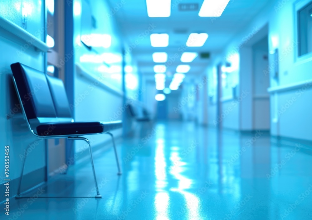 Blue Hospital Corridor