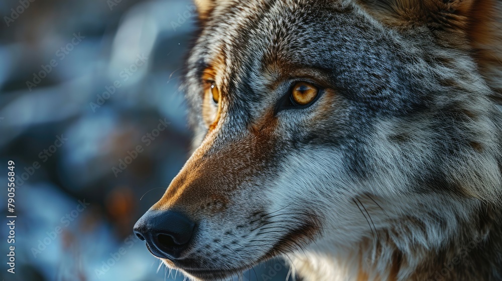Fototapeta premium Intense Gaze of a Winter Wolf