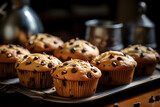 Chocolate Chip Muffins, Moist muffins studded, chocolate chips