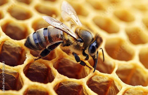 Honeybee on Honeycomb © peacehunter