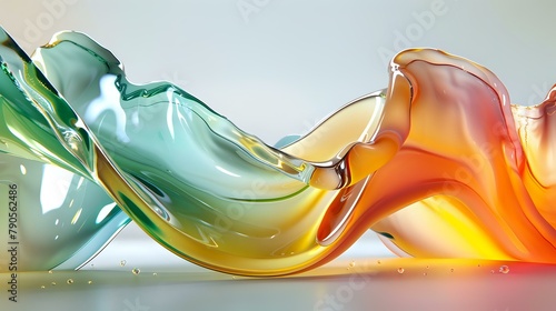 Glowing Viscosity: A Mesmerizing Blend of Color and Light