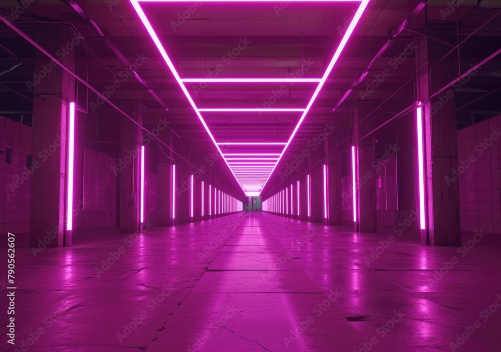 Neon Glow Corridor