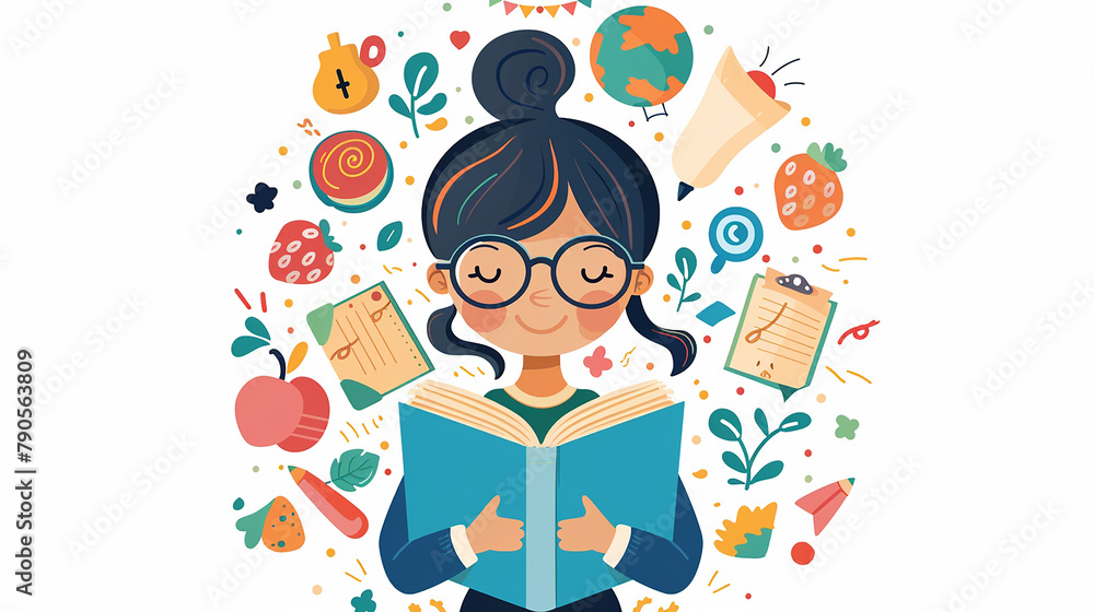 Illustration related to educational ideas clipart Illustration related to educational ideas clipart