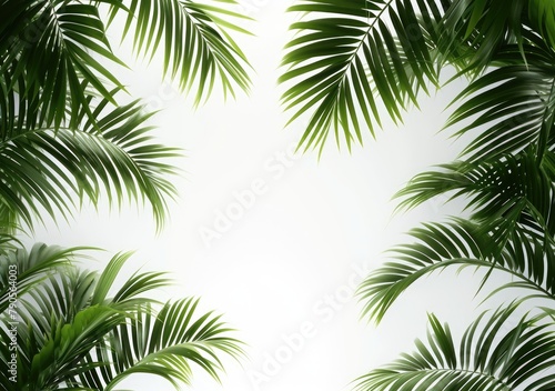 Tropical Palm Leaf Border