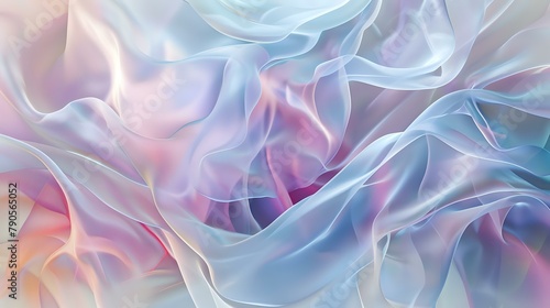 Gentle Fluidity and Iridescent Colors in Soft Pastel Tones