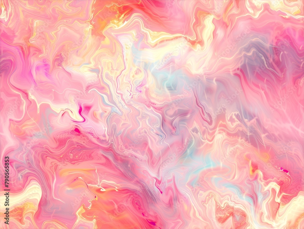 AI generated illustration of vibrant iridescent vaporwave art background for tiling
