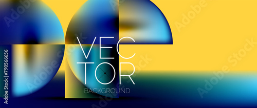 A logo with electric blue and yellow background, featuring a blurred circle in the center. Symmetry and macro photography create a stunning display for this brands graphics