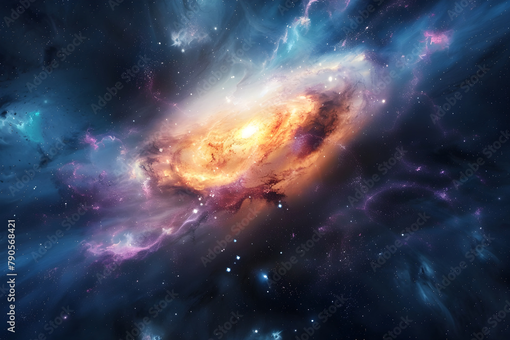Ethereal Cosmic Quasar: A Brilliant Celestial Phenomenon Illuminating the Depths of the Universe