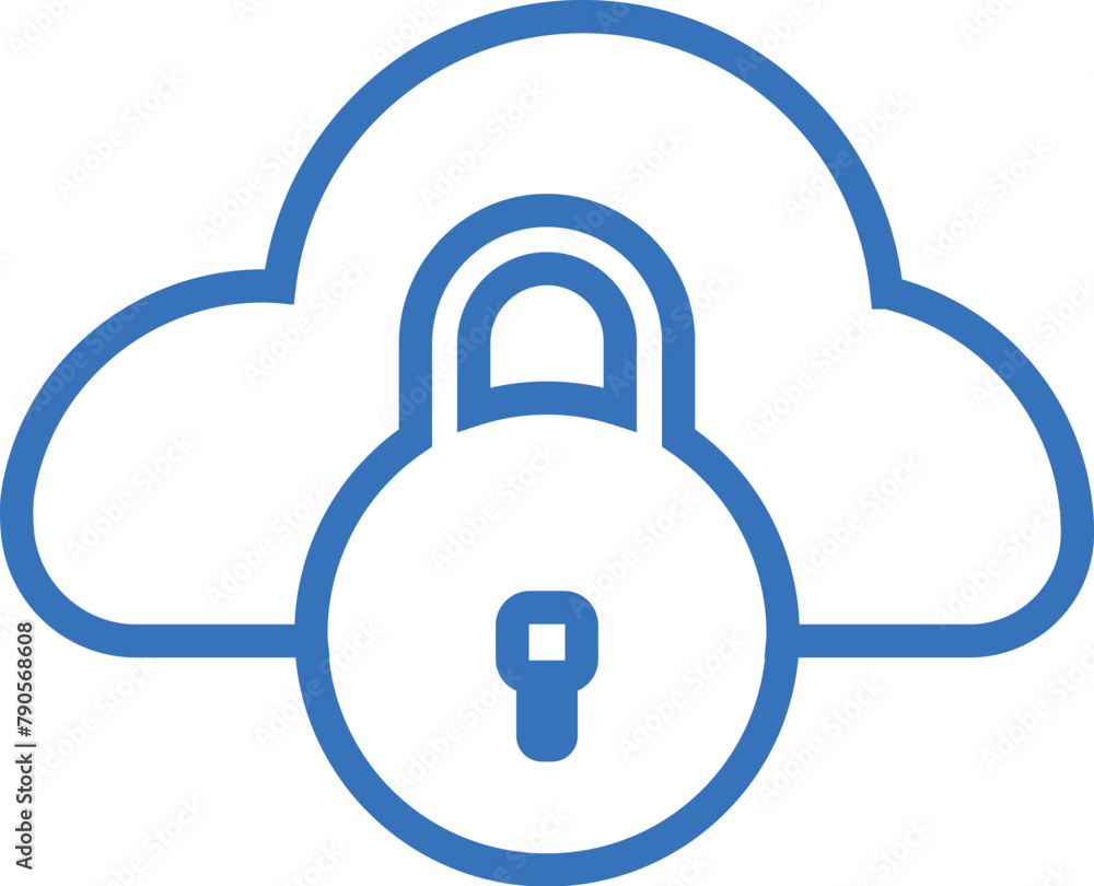Cloud, lock, secure icon Cloud, lock, secure icon