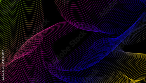 Gradient Abstract Background With Lines