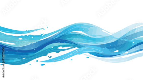 Abstract wiggly icon of wind water waves or flood i photo