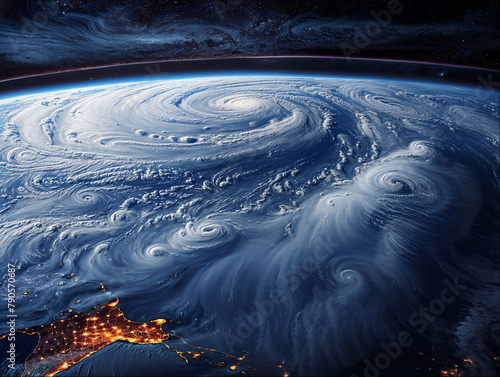 Mega cyclones from space photo