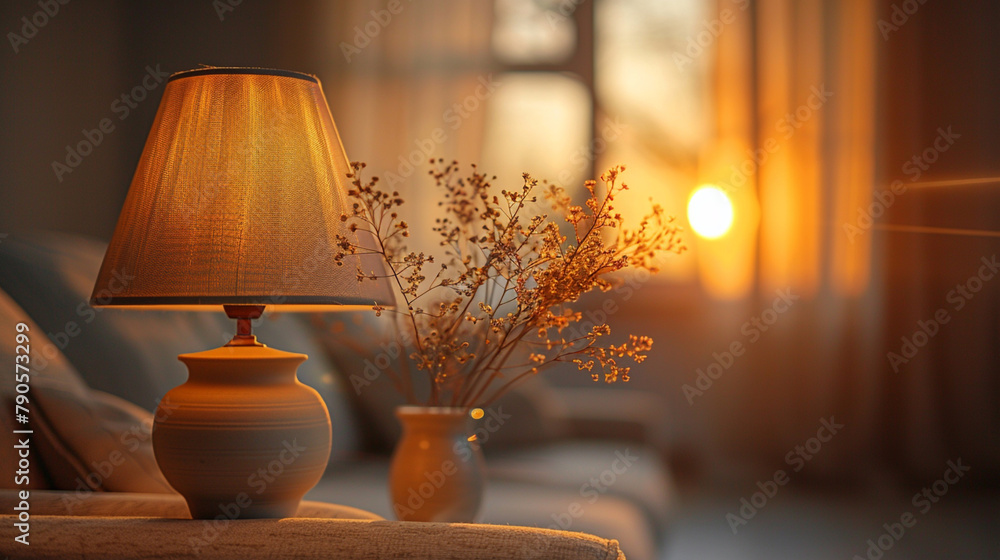 Table With Lamp and Vase Table With Lamp and Vase