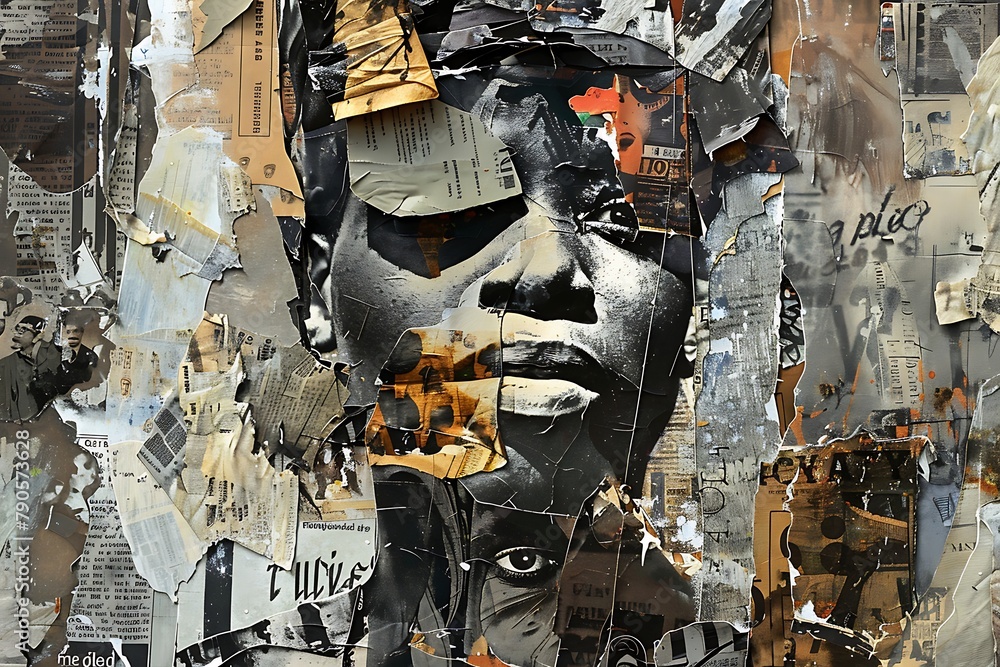 Color grey, brown and black life style Atmosphere mood board collage sheet made of teared magazines paper results in art. Color grey, brown and black life style Atmosphere mood board collage s