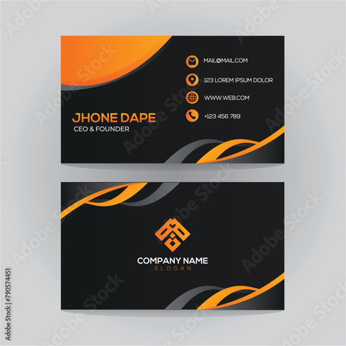 Modern and clean professional business card vector template
