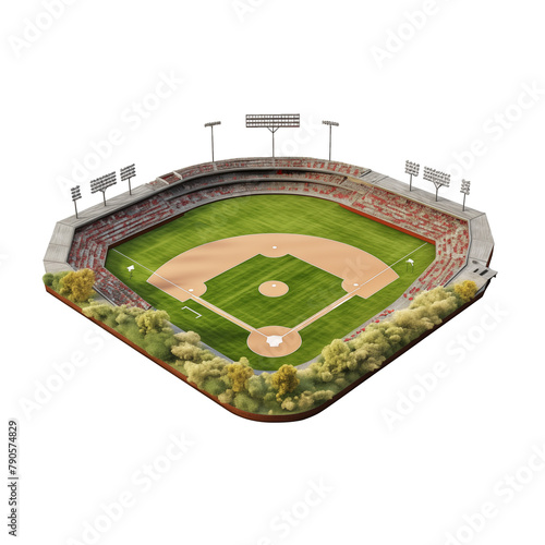 baseball field isolated on white