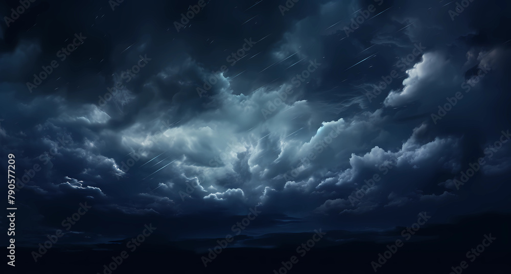 dark night sky with clouds in the background