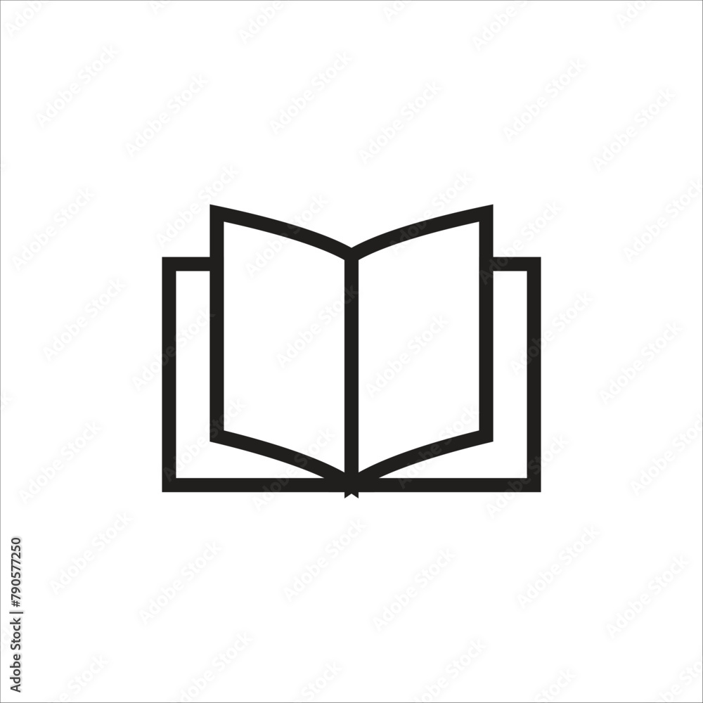 open book vector icon line template open book vector icon line template