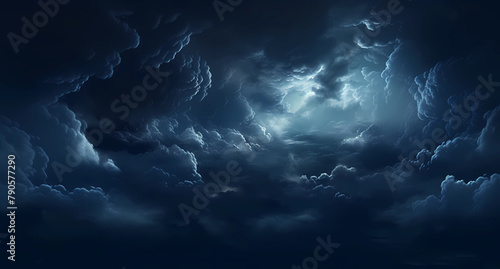 dark night sky with clouds in the background