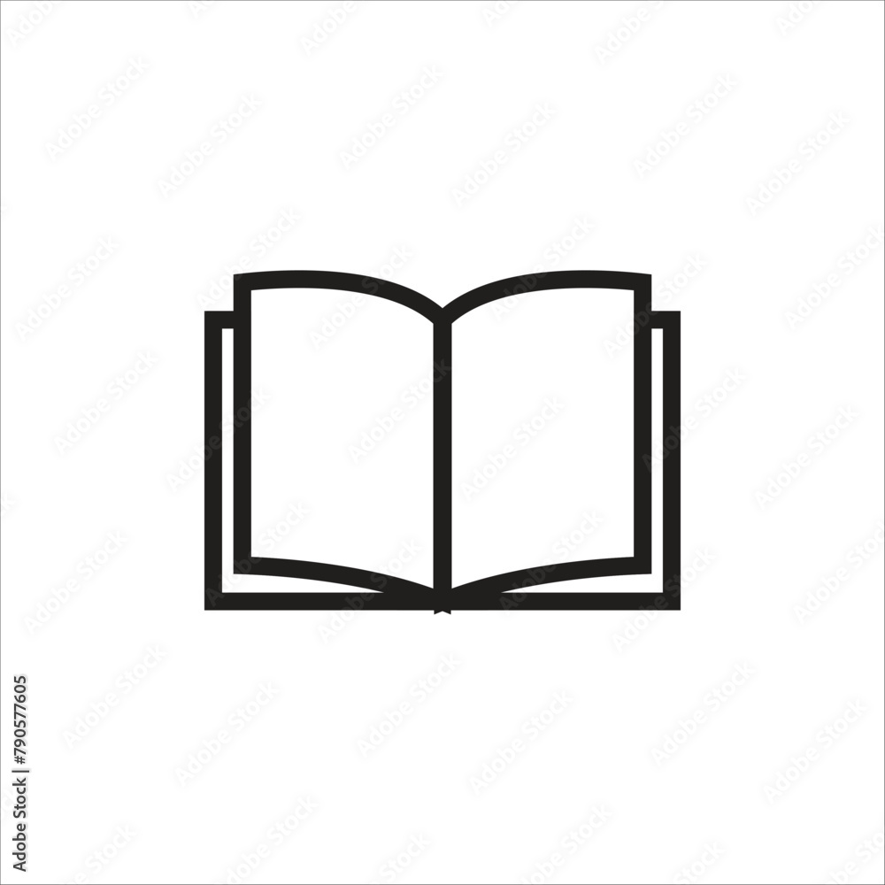 open book vector icon line template open book vector icon line template