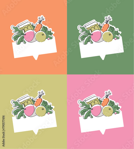 éléments graphiques pour épicerie, vente de fruits et légumes en direct, à la ferme, circuit court, local, marché, camion, locavore, maraîcher, charte graphique, logotype, identité visuelle, étiquette