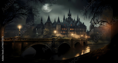 Gothic style castle photo