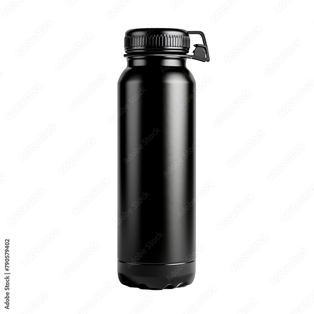 Thermos bottle on isolated transparent background Thermos bottle on isolated transparent background
