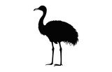 Ostrich Silhouette Vector art on a white background