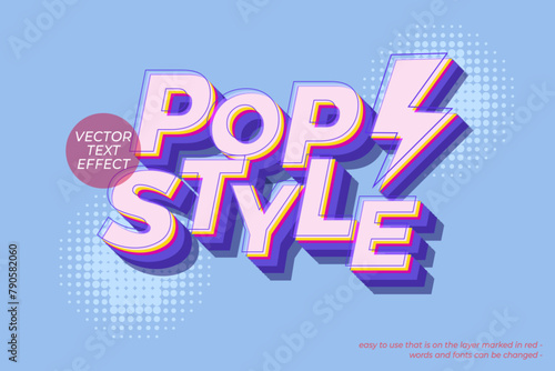 Pop art style text effect vector editable 01