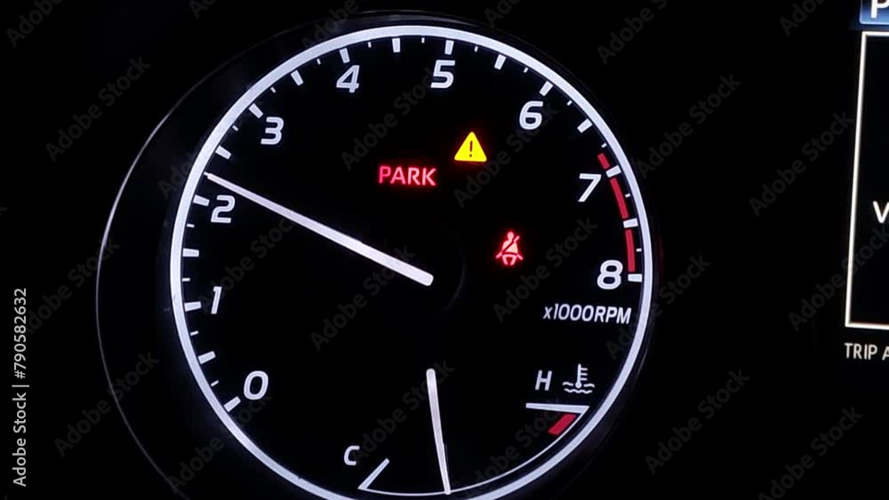 Accelerator Action: RPM Spike on Car Dashboard Accelerator Action: RPM Spike on Car Dashboard
