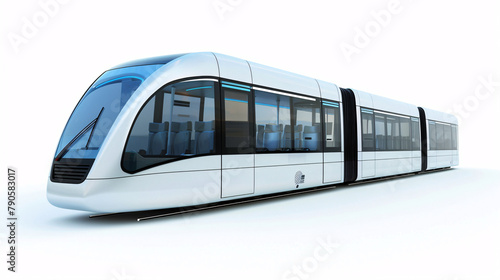 modern new, train, for public transportation, isolated on a clear white background