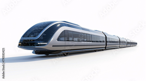 modern new, train, for public transportation, isolated on a clear white background