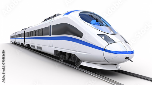 modern new, train, for public transportation, isolated on a clear white background