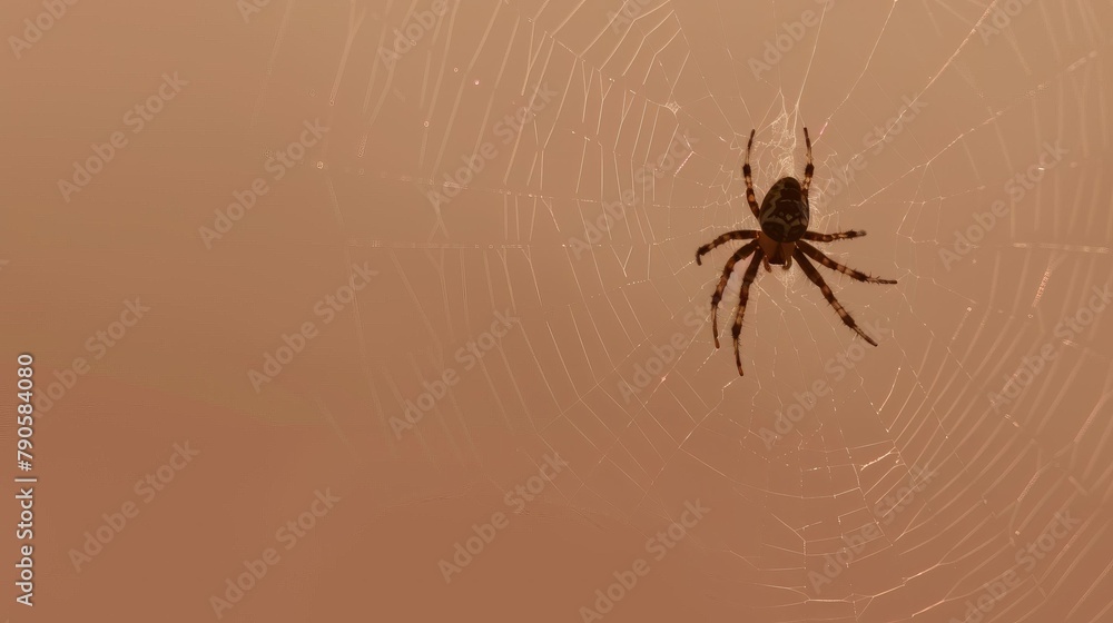 Photographs a spider as it maneuvers through its intricately woven web in the dim light of dusk, the vibrant reds of its body creating a stark contrast against the fading light, emphasizing its secret