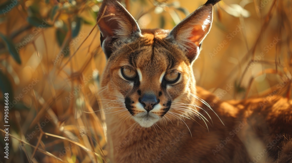 Caracal a medium sized wild feline found in Africa and Asia Caracal a medium sized wild feline found in Africa and Asia