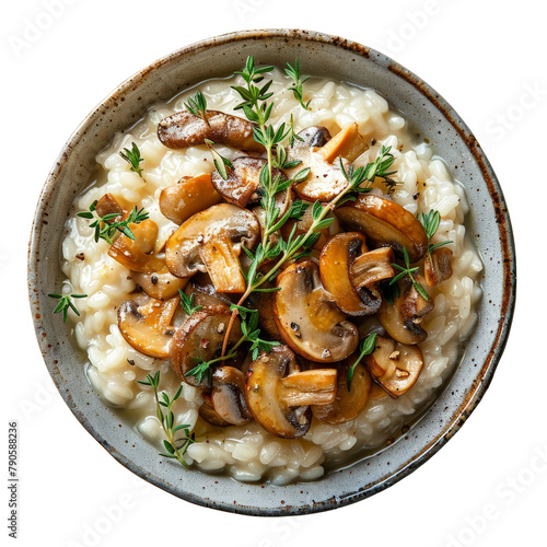 Savory wild mushroom and truffle oil risotto