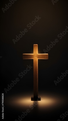 Christian cross dark background