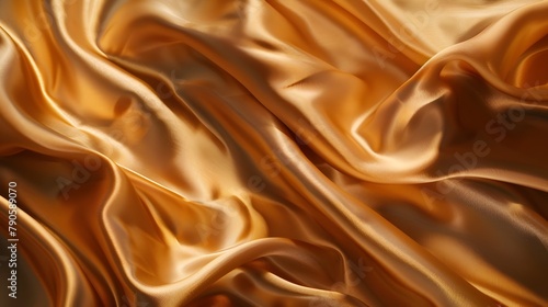 Sumptuous Draped Golden Silk Fabric Creating Luxurious Shadows and Highlights for a High-End Backdrop or Scene