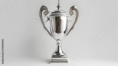Gleaming Silver Trophy Symbolizing Prestigious Achievement and Accolade