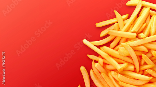 French fries advertising banner with copy space for text