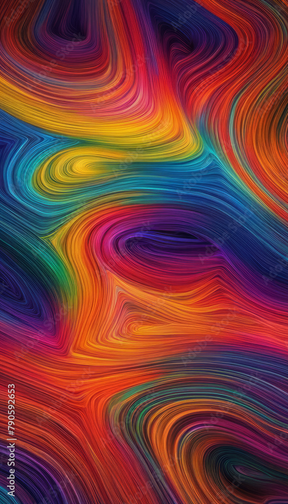 Bright abstract composition with close-up of colorful lines Bright abstract composition with close-up of colorful lines