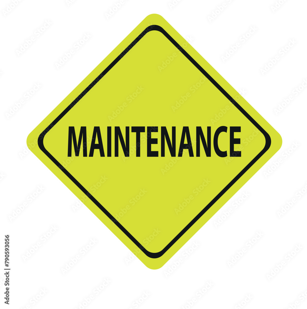 maintenance sign vector icon on white background maintenance sign vector icon on white background