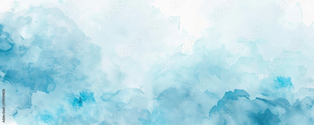 blue and white colour sky theme water colour painting