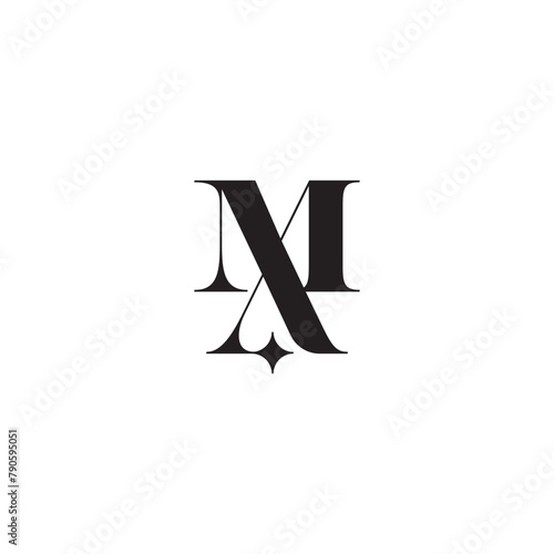 M A X MA with a Star Logo Vector Design