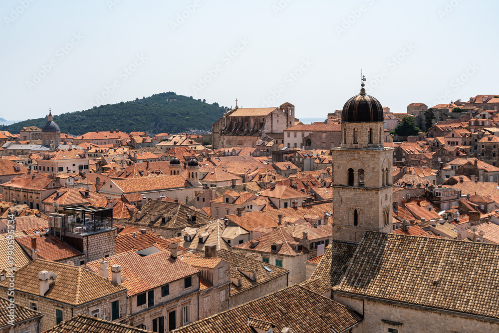 Obraz premium A View of Dubrovnik City From the City Walls, Croatia