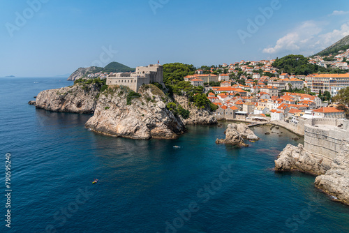 Fototapeta Naklejka Na Ścianę i Meble -  Fort Lovrijenac facing Dubrovnik City Walls, Unesco World Heritage, Croatia