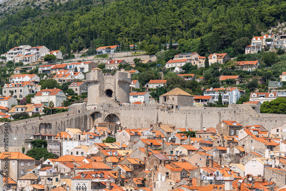 Cityscape of Dubrovnik seen From the City Walls, Croatia