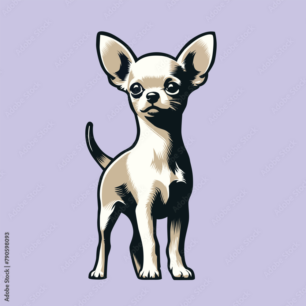 The Chihuahua dog is standing Vector illustration The Chihuahua dog is standing Vector illustration