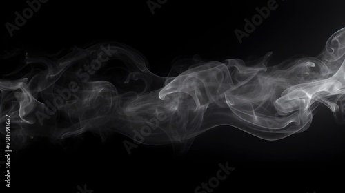 White smoke on a dark backdrop
