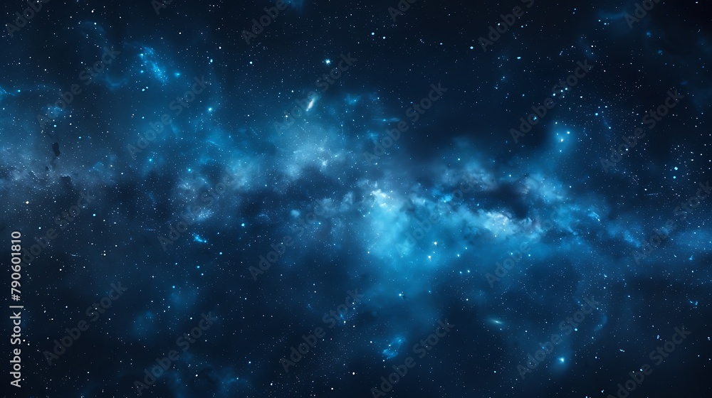Abstract night sky with stars and nebula